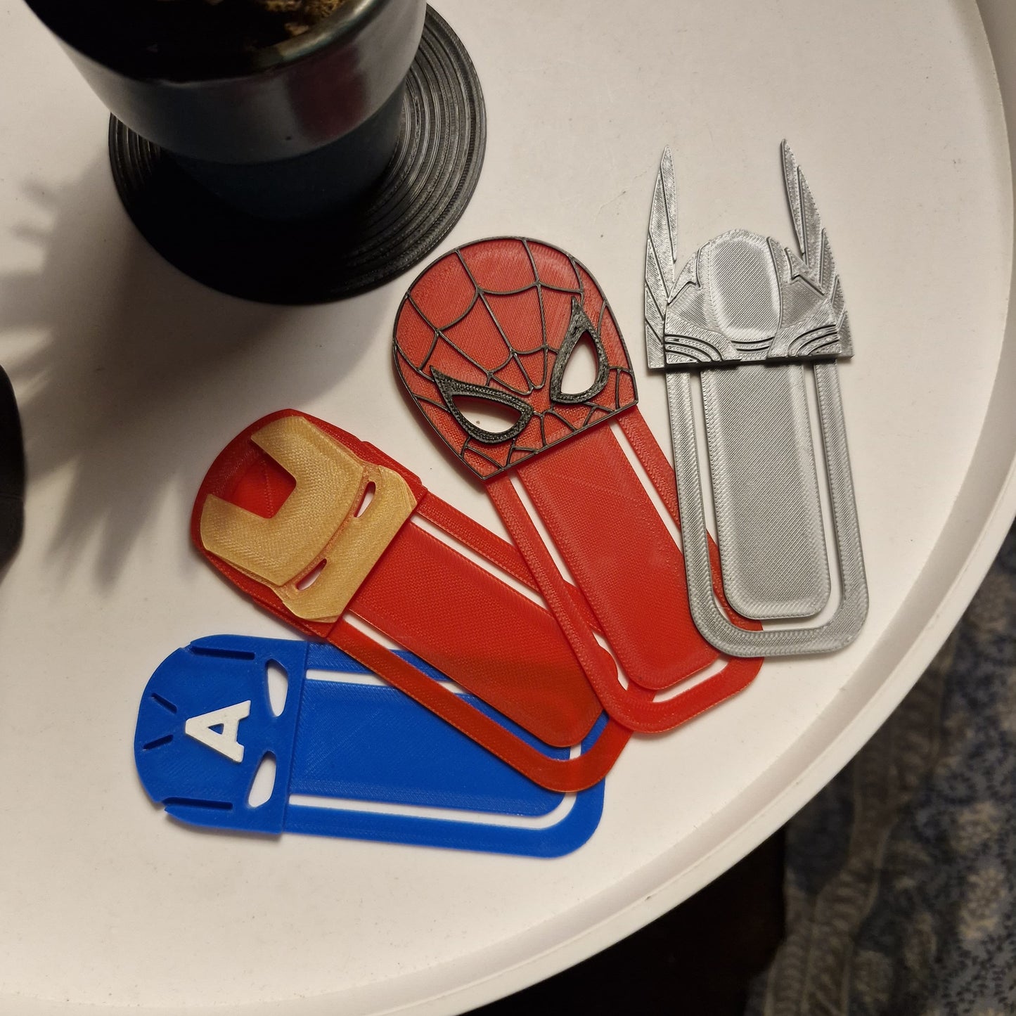 3D-Printed Superhero Bookmarks (Combo of 4)– Marvel-Inspired Designs