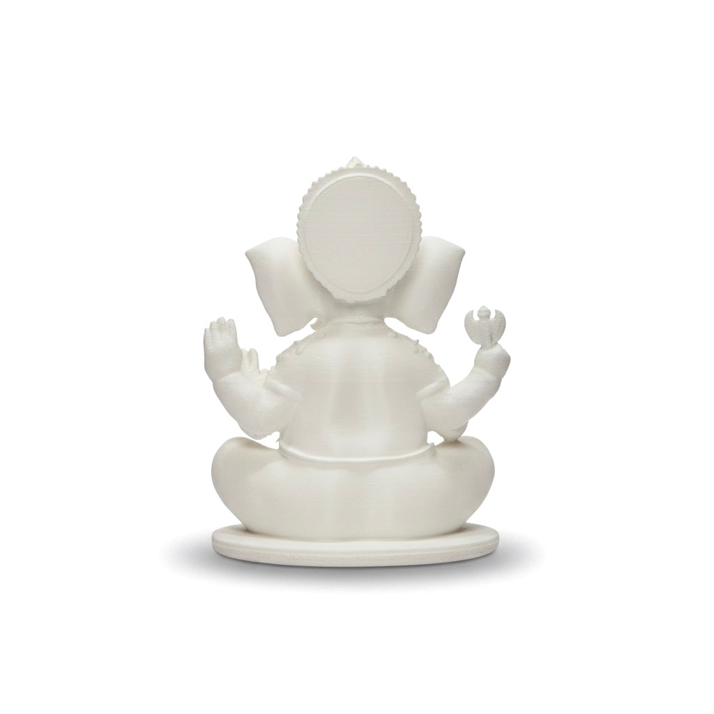 Eco-Friendly White Lord Ganesha Car Dashboard Idol