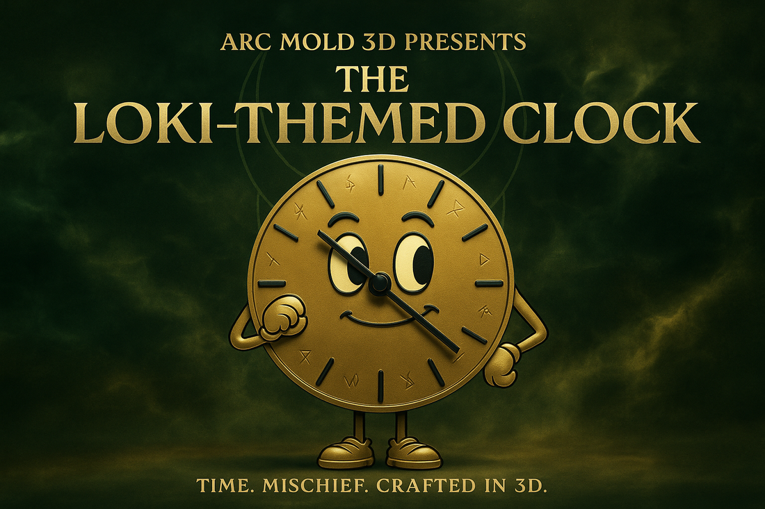🕰️ Mischief Meets Time – Introducing Our Loki-Themed Clock | Arc Mold 3D