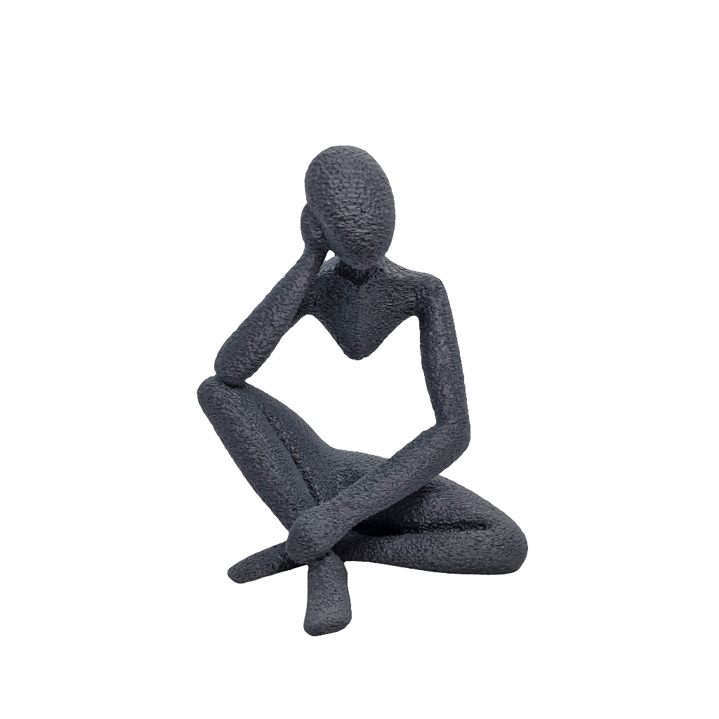 Grey Nothing Statue for Shelf or Desk