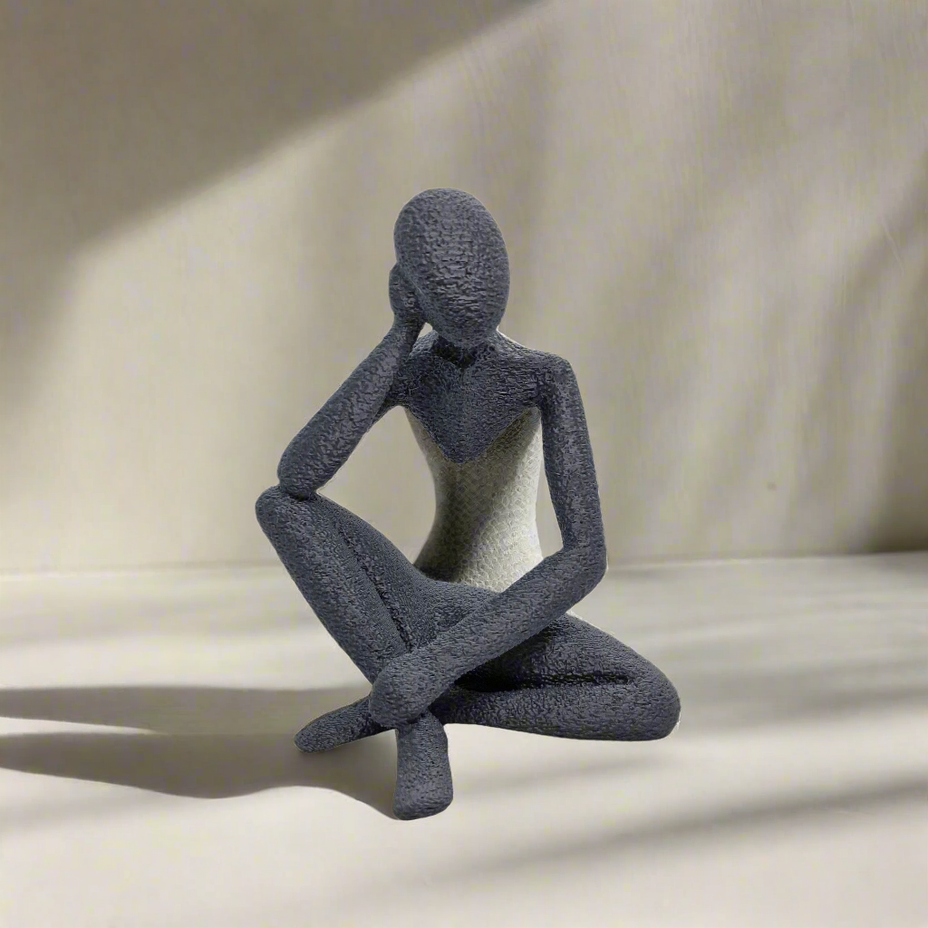 Grey Nothing Statue for Shelf or Desk