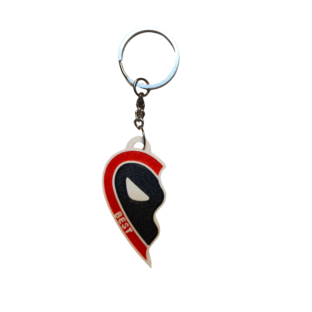 Best Friend Split Heart Matching Keychain Set