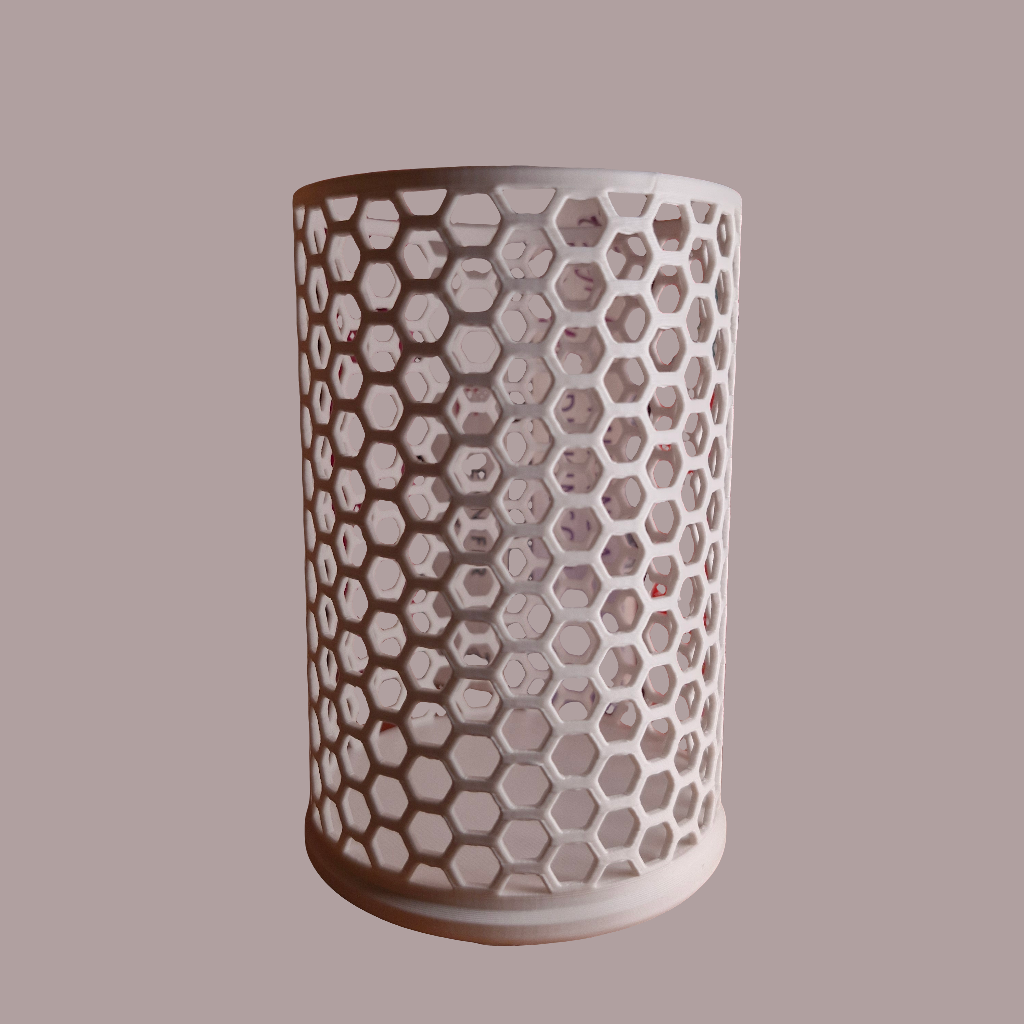Honeycomb Pattern Desk Pencil Holder
