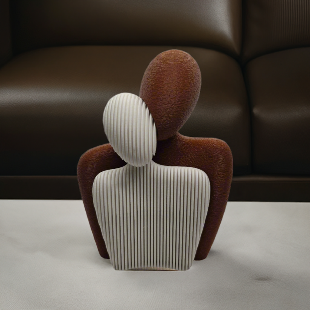 3D-Printed Embrace Love Sculpture – Valentine’s Day Special