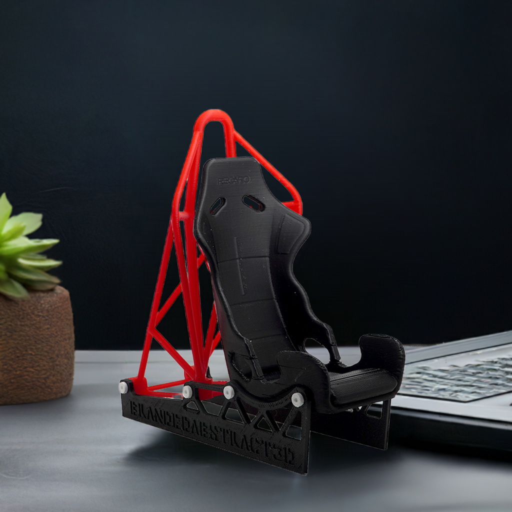 Racing Seat Inspired Phone Stand for Desk