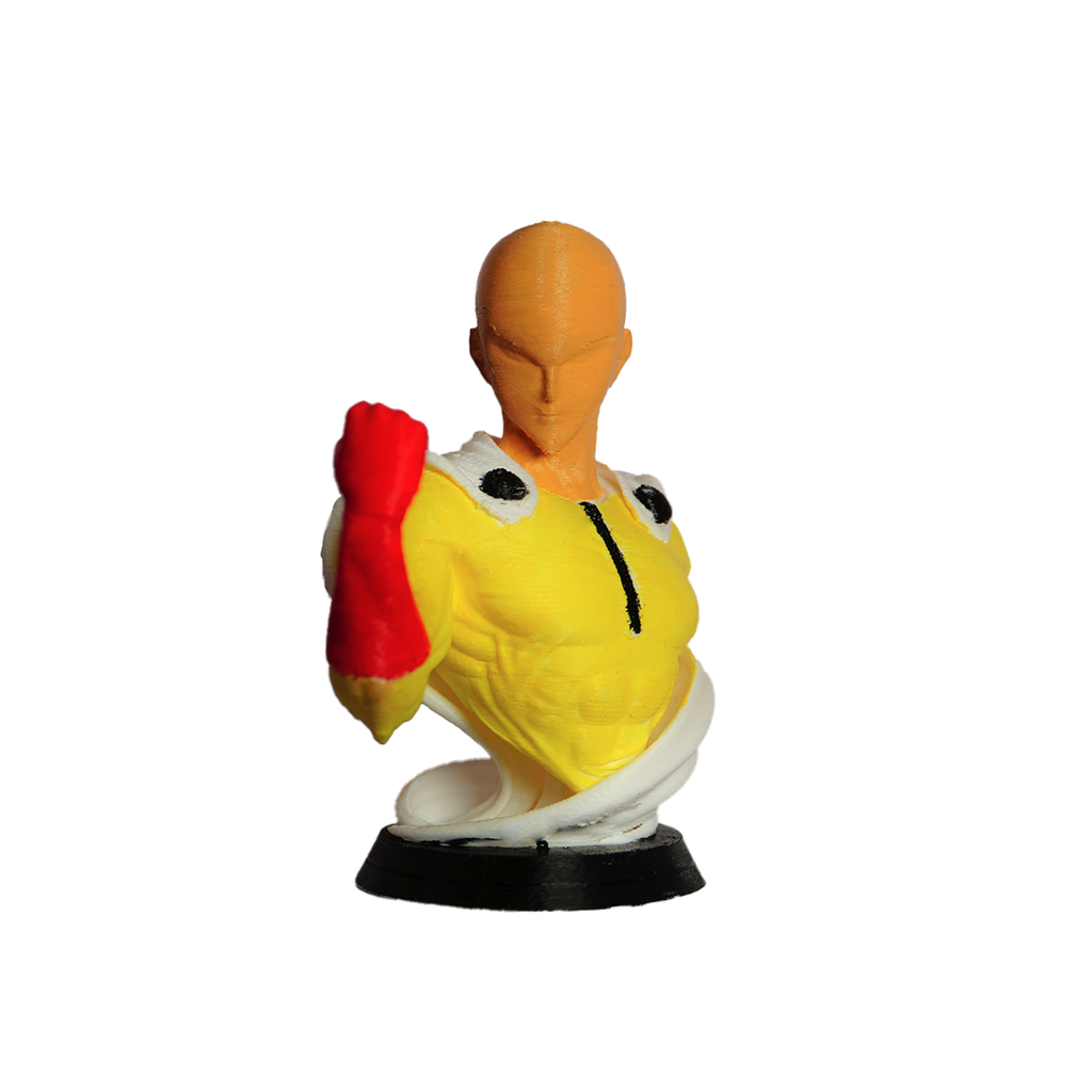 Saitama Bust 3D Printed & Hand-Painted