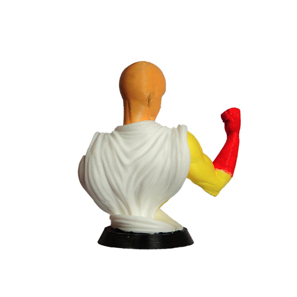 Saitama Bust 3D Printed & Hand-Painted